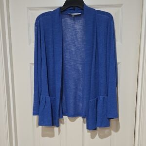 Kasper Royal Blue Open-Front Cardigan